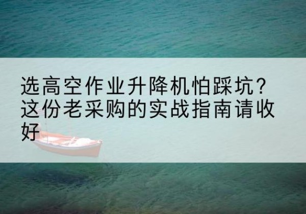 紫阳高空作业升降机厂家推荐-选高空作业升降机怕踩坑？这份老采购的实战指南请收好